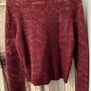 By Anthropologie Hanna lace mock sweater